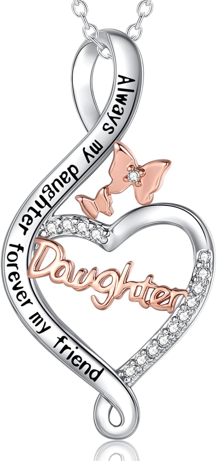 Gifts for Mum/ Nana/ Daughter, S925 Sterling Silver Chain Rose Flower Necklace J...