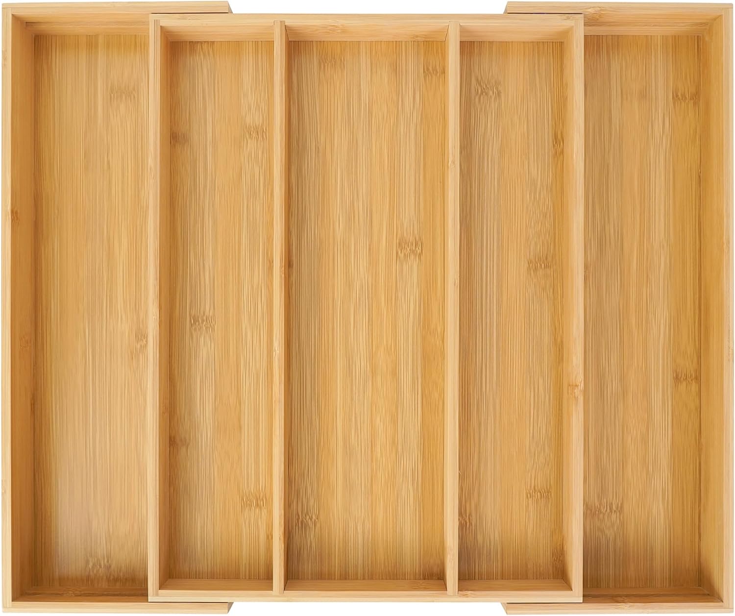 Utoplike Bamboo Expandable Kitchen Drawer Organizer, Adjustable Utensil Holder a...