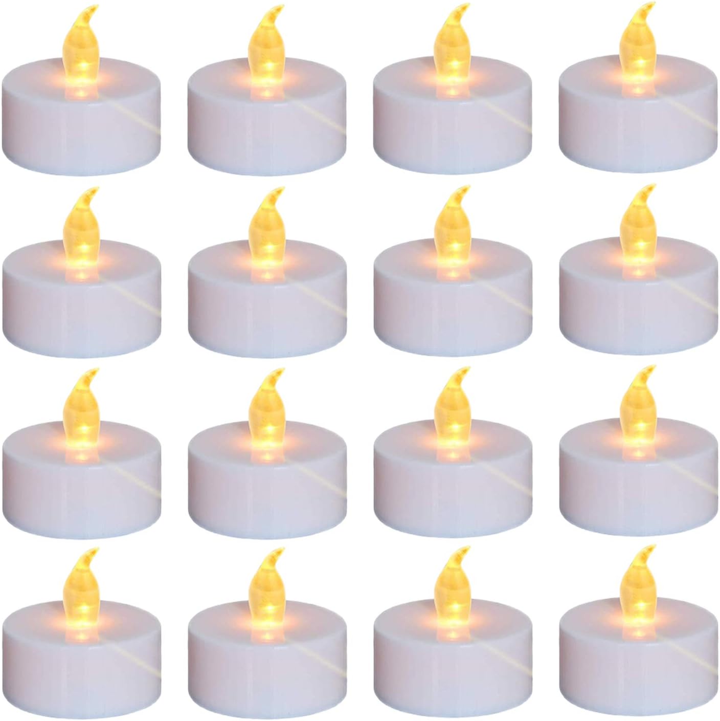 Battery Operated Flameless Tea Lights Candles, Realistic Bright Flickering 24 Pa...