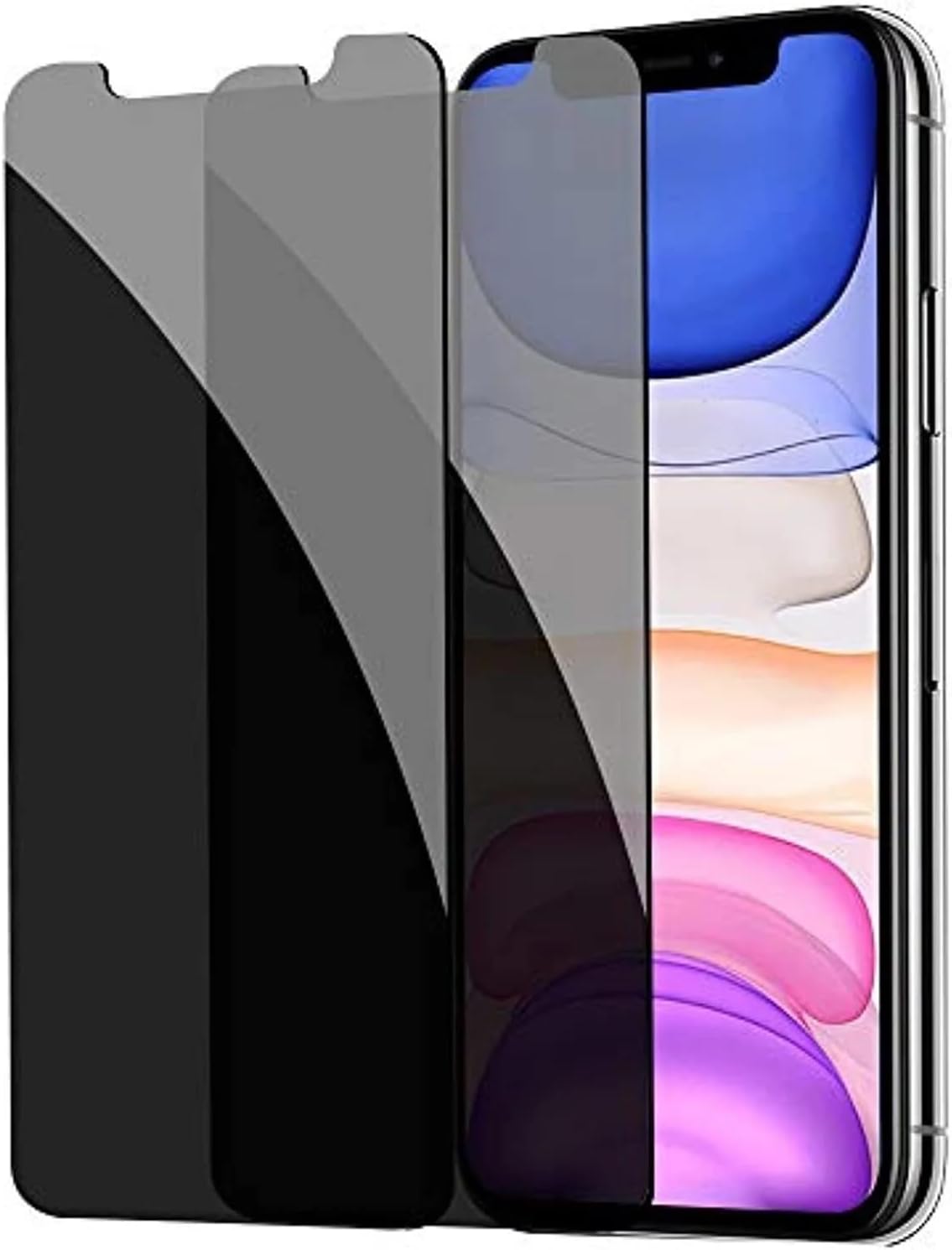 [2 Pack] Privacy Screen Protector for iPhone 11/XR, YMHML Tempered Glass Anti-Sp...