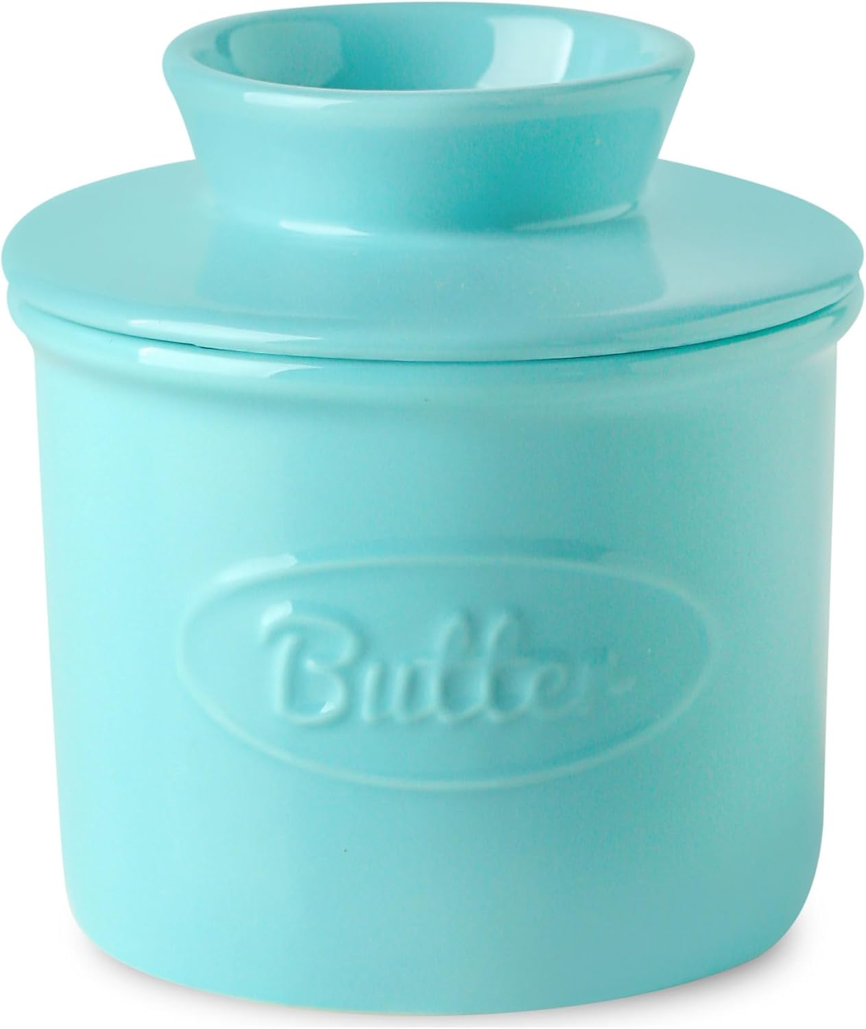 Ceramic Butter Crock, 6 OZ Butter Keeper for Counter, French Butter Dish Big Cap...