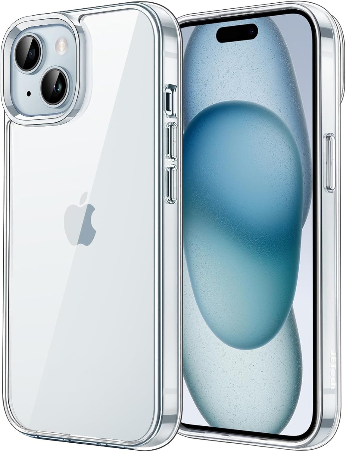 JETech Case for iPhone 15 6.1-Inch, Non-Yellowing Shockproof Phone Bumper Cover,...