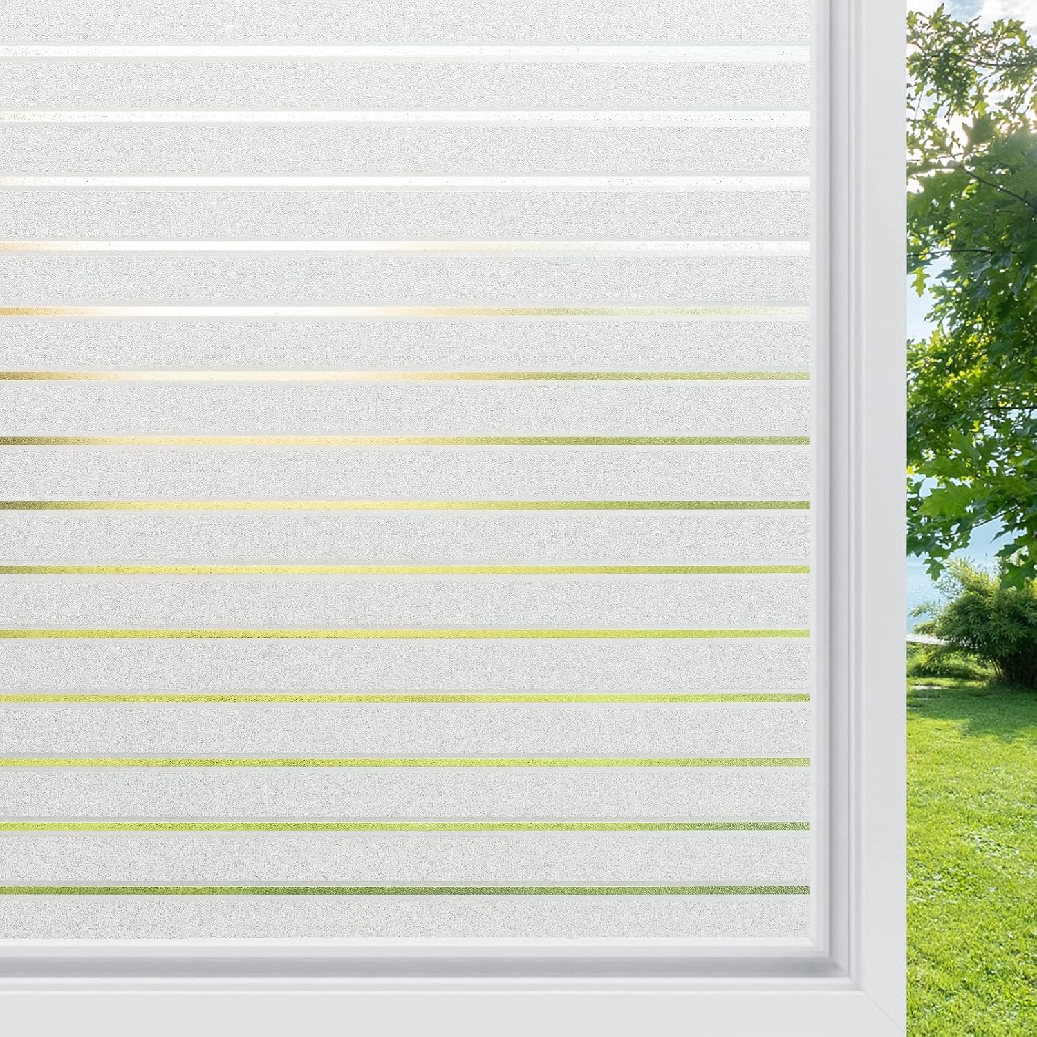 rabbitgoo Window Film Privacy Film for Glass Windows Static Cling 60 x 400 cm, F...