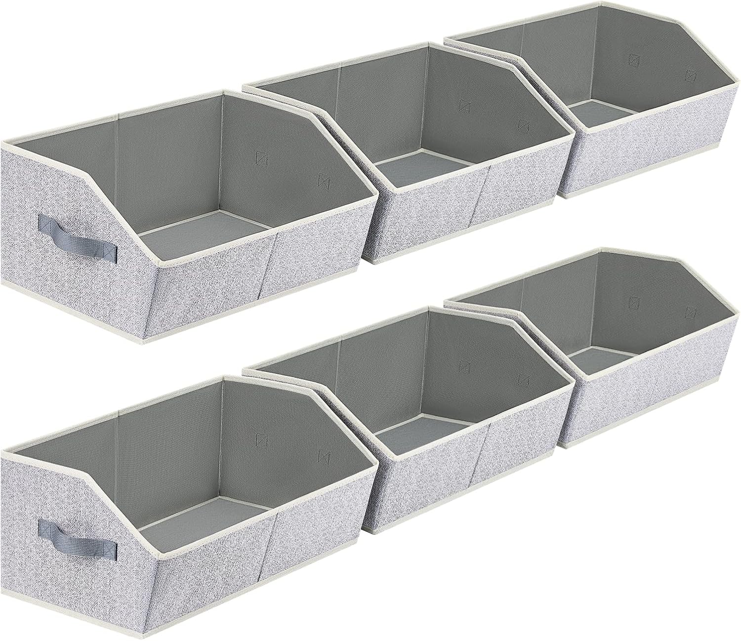 Closet Organizers Bins 6 Packs - Large Closet Shelf Organizer with Handles, Fabr...