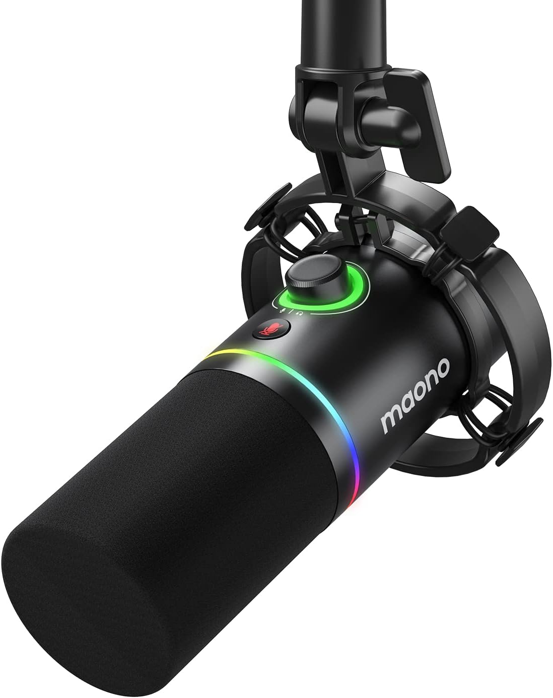 MAONO XLR/USB Dynamic Microphone, RGB Podcast Mic with Software for Streaming, G...