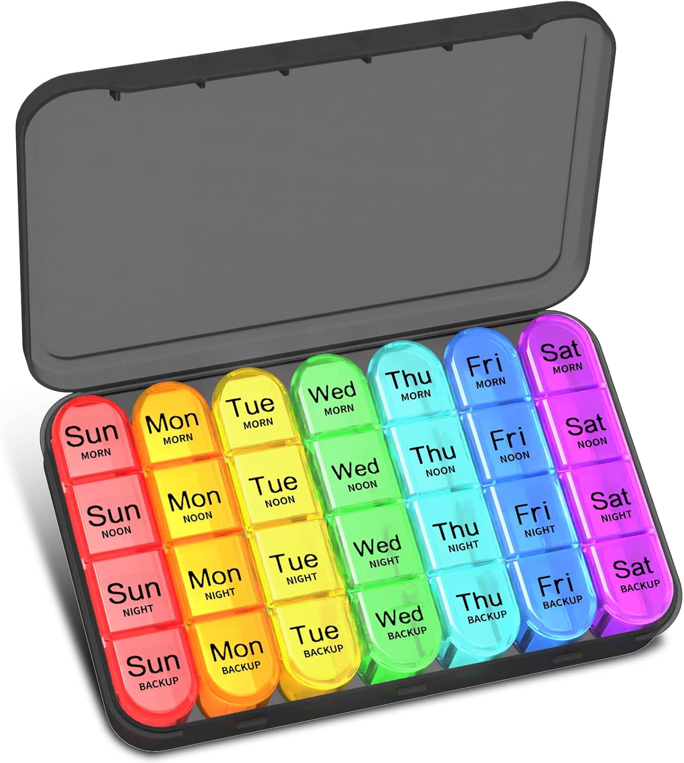 Pill Box 4 Times a Day, Betife Weekly Pill Box Organisers, 7 Day Tablet Organise...