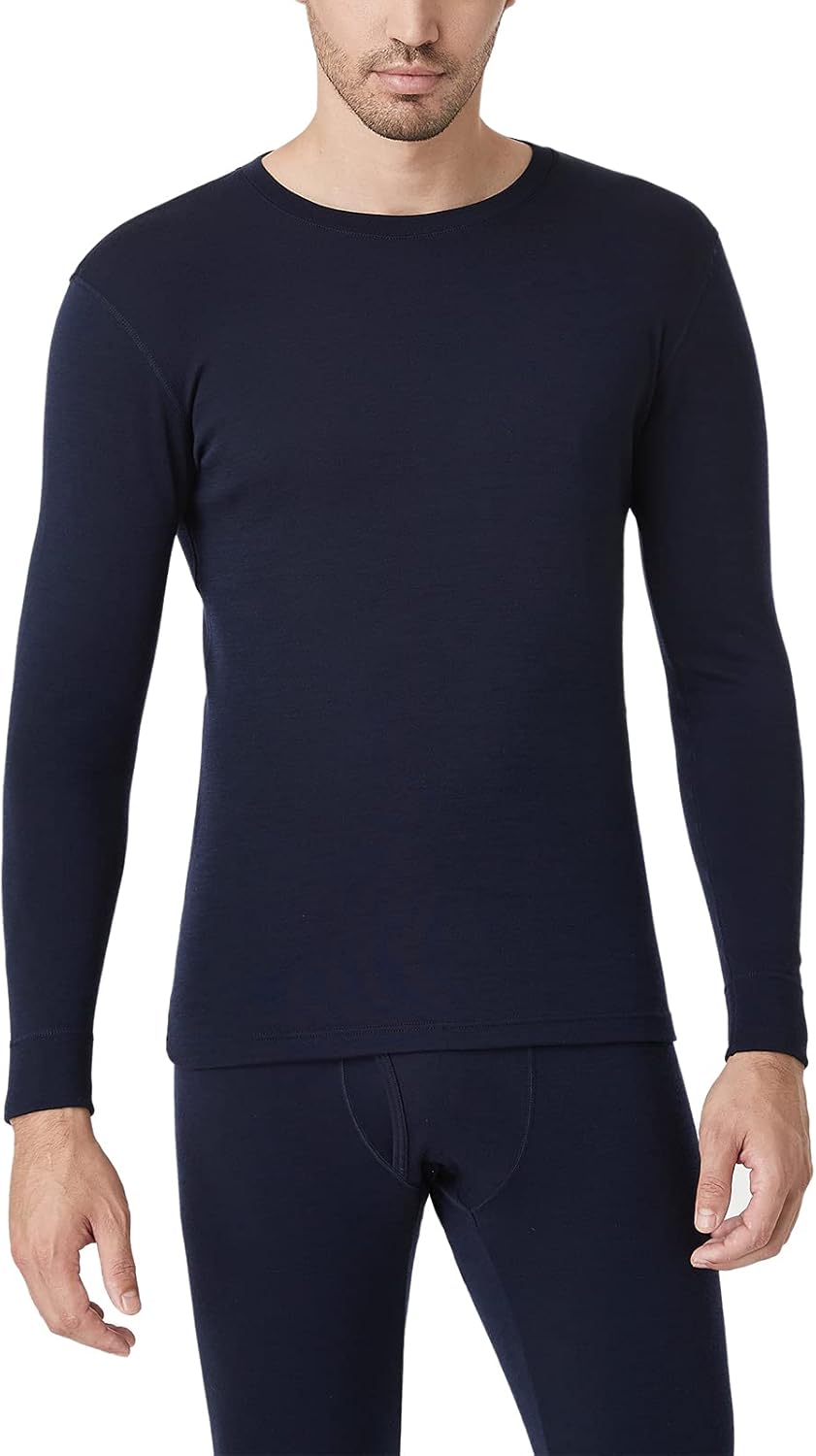 LAPASA Men 100% Merino Wool Shirt Base Layer Lightweight Midweight Thermal Top L...