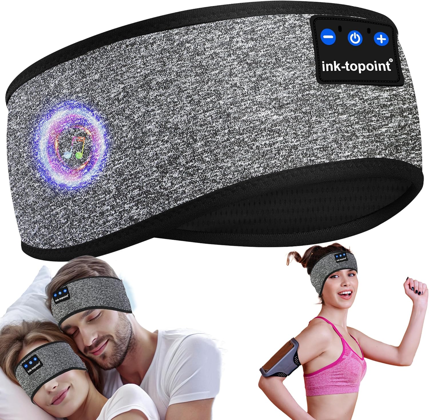 ink-topoint Sleep Headphones Headband Bluetooth 5.4 Soft Headphones for Sleeping...