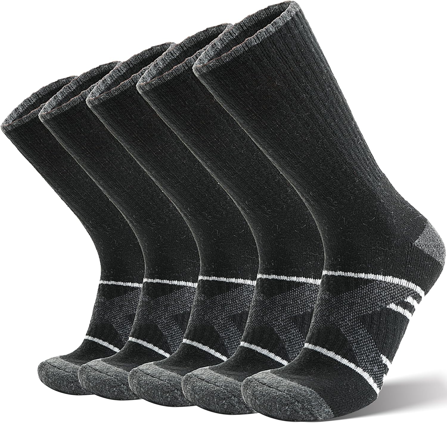 ANTSANG 5 Pairs Merino Wool Hiking Socks for Men & Women Thermal Winter Warm Moi...