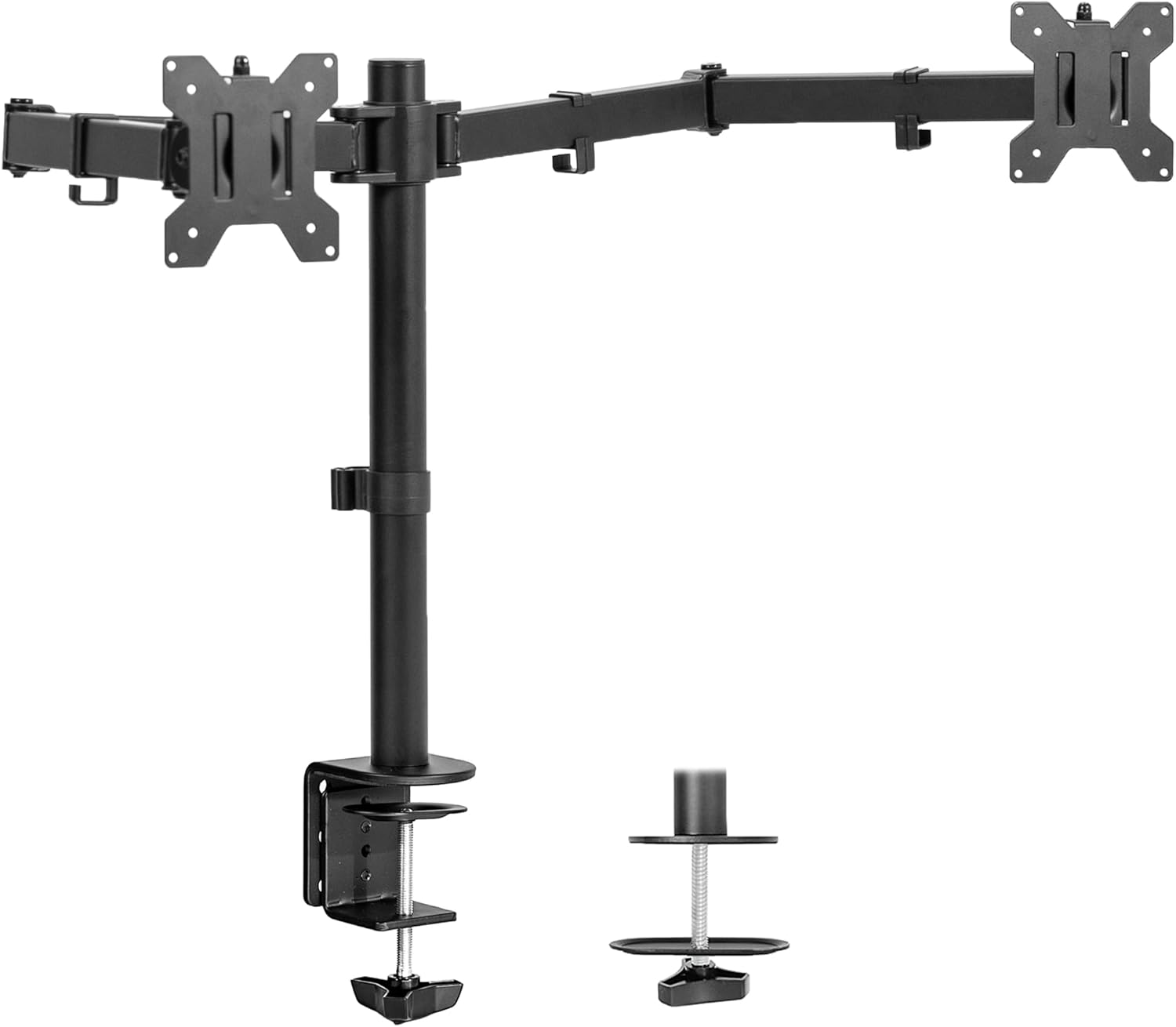 VIVO Dual Ultrawide Monitor Desk Mount, Heavy Duty Fully Adjustable Steel Stand,...