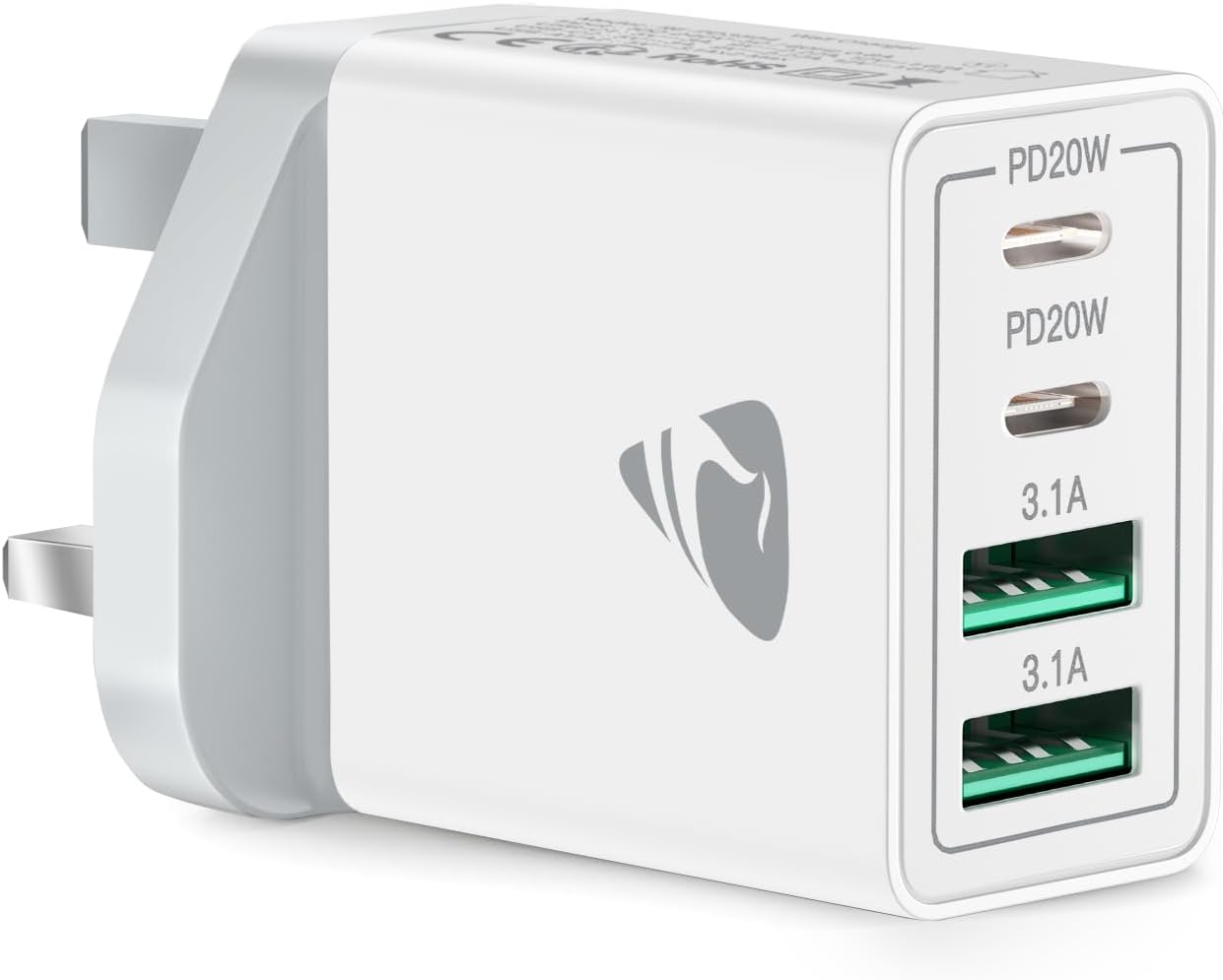 USB C Plug, Aioneus 40W 4-Port USB C Fast Charger Plug Dual Port PD Power Adapte...