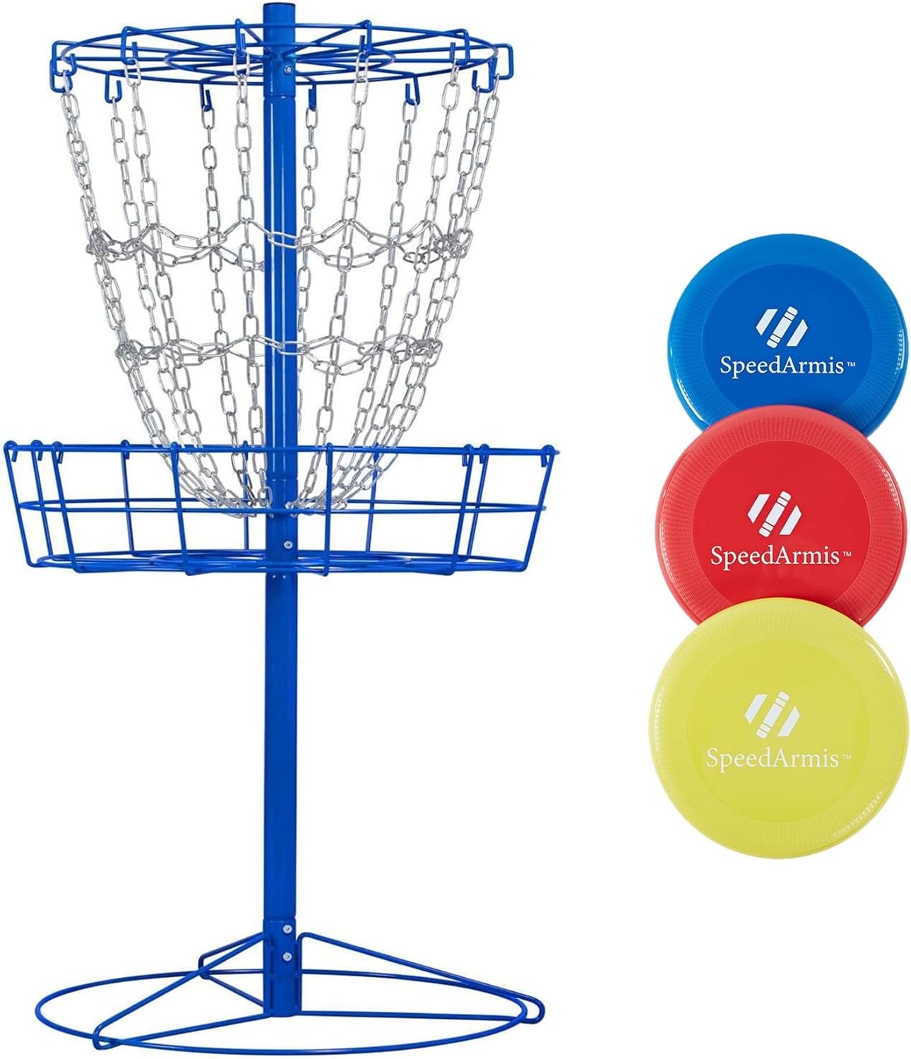 Disc Golf Basket Targets - Portable Golf Baskets with Heavy Duty 12 Double Steel...