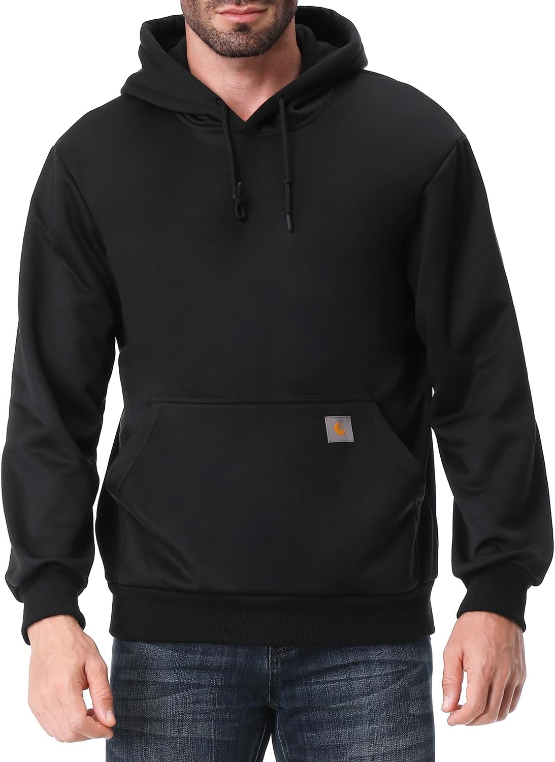 Men's Relaxed Fit Fleece-Lined Pullover Hooded Sweatshirt Comfortable and Soft L...
