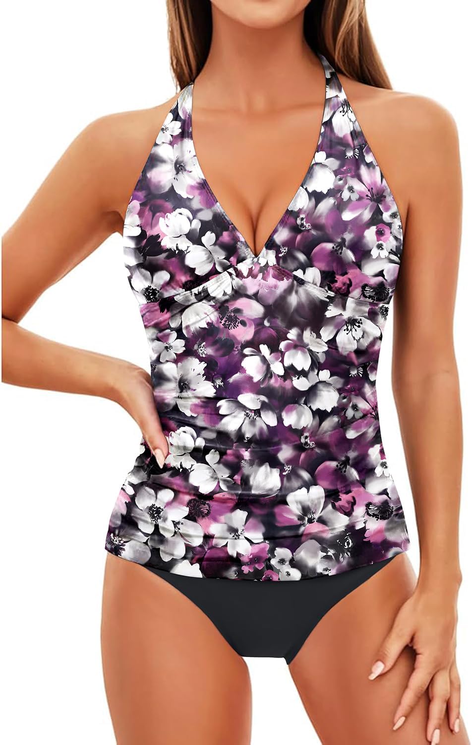 Holipick Two Piece Tankini Bathing Suits for Women Tummy Control Swimsuits Sexy...