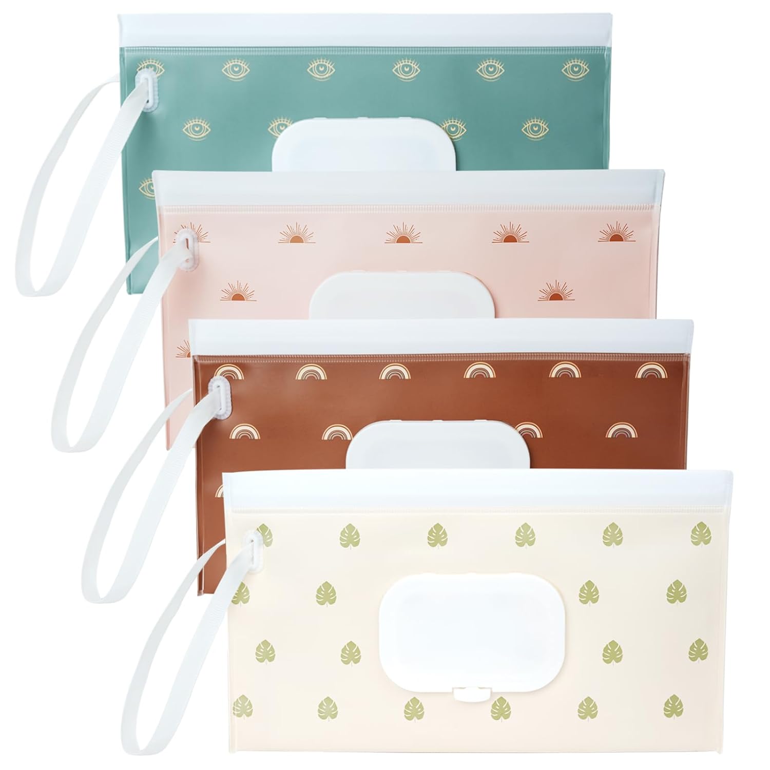 4 Pack Wipes Dispenser, ON The GO, Seposeve Portable Baby Wipe Case, Refillable...
