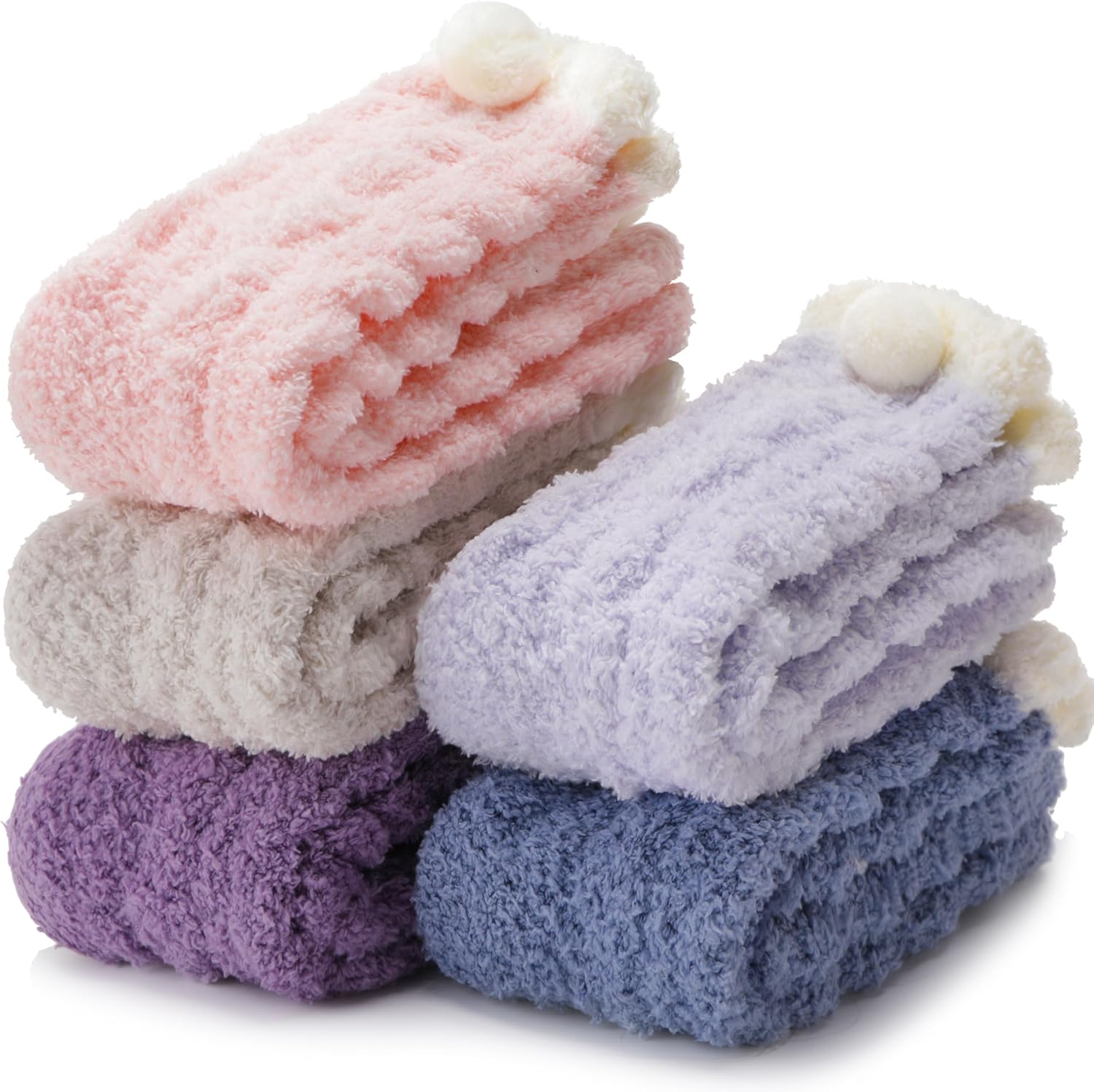 EBMORE Womens Fuzzy Socks Slipper Fluffy Cozy Comfy Cabin Plush Warm Winter Slee...