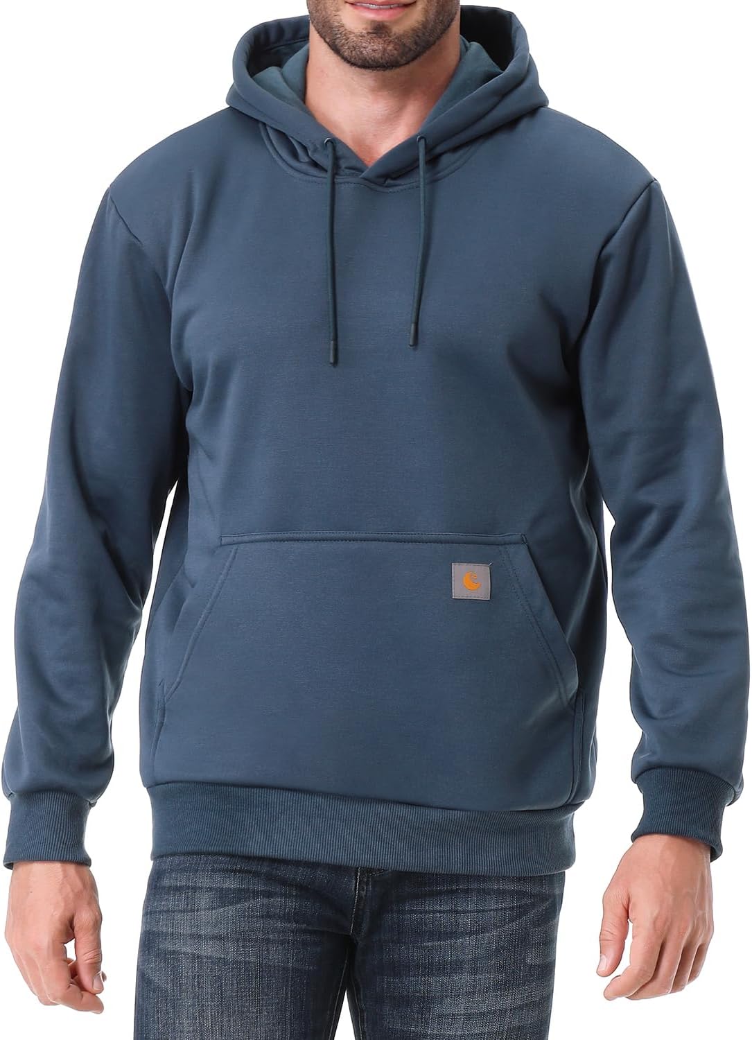 Men's Relaxed Fit Fleece-Lined Pullover Hooded Sweatshirt Comfortable and Soft X...