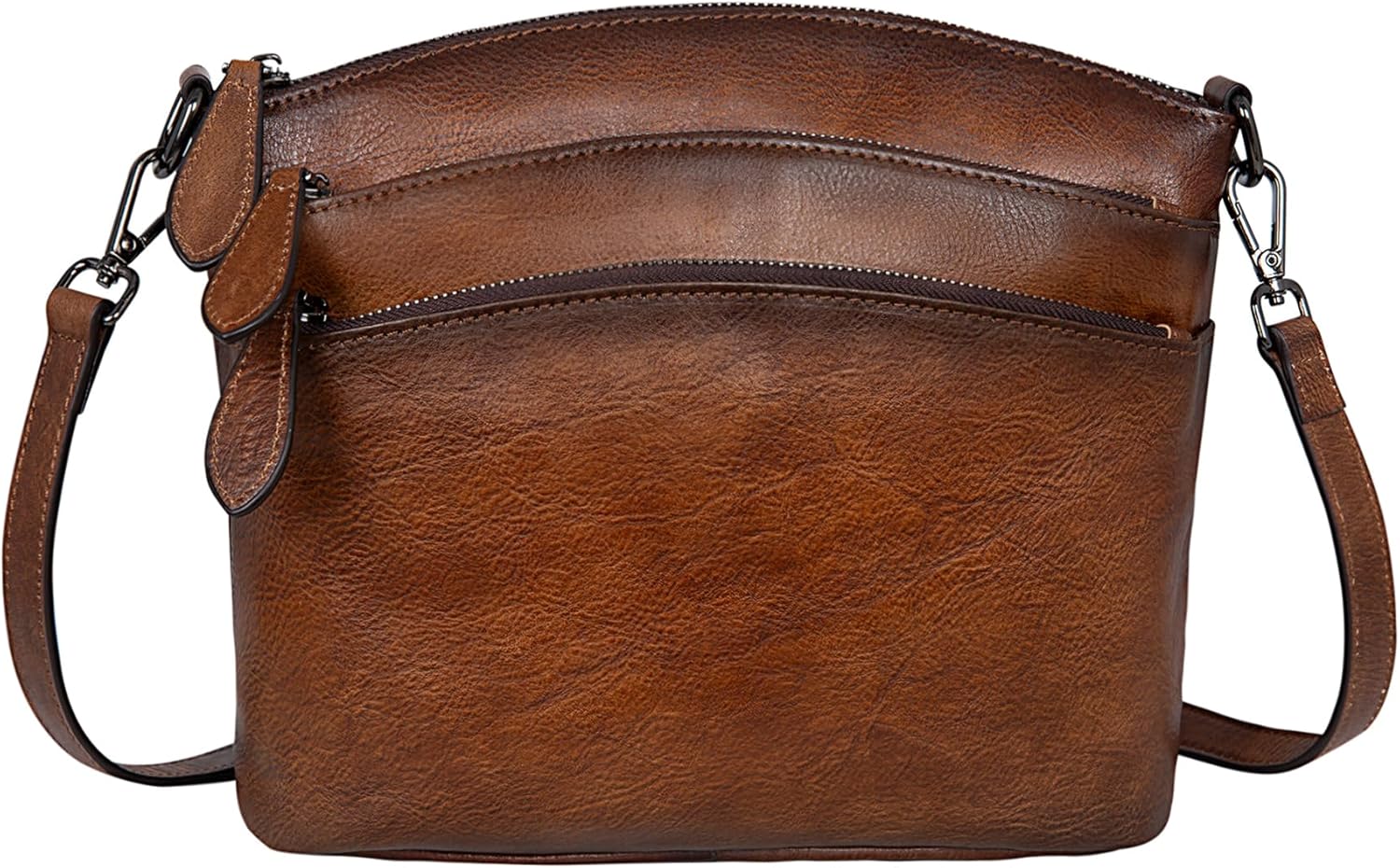 HESHE Crossbody Bags for Women Genuine Leather Purses with Multi-Pockets Vintage...