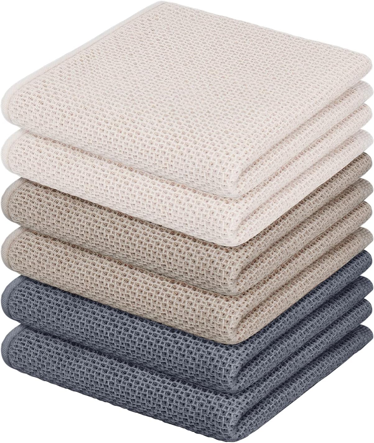 Nialnant 6 Pack Kitchen Hand Towels,Large 100% Cotton Kitchen Tea Towels,Dish To...