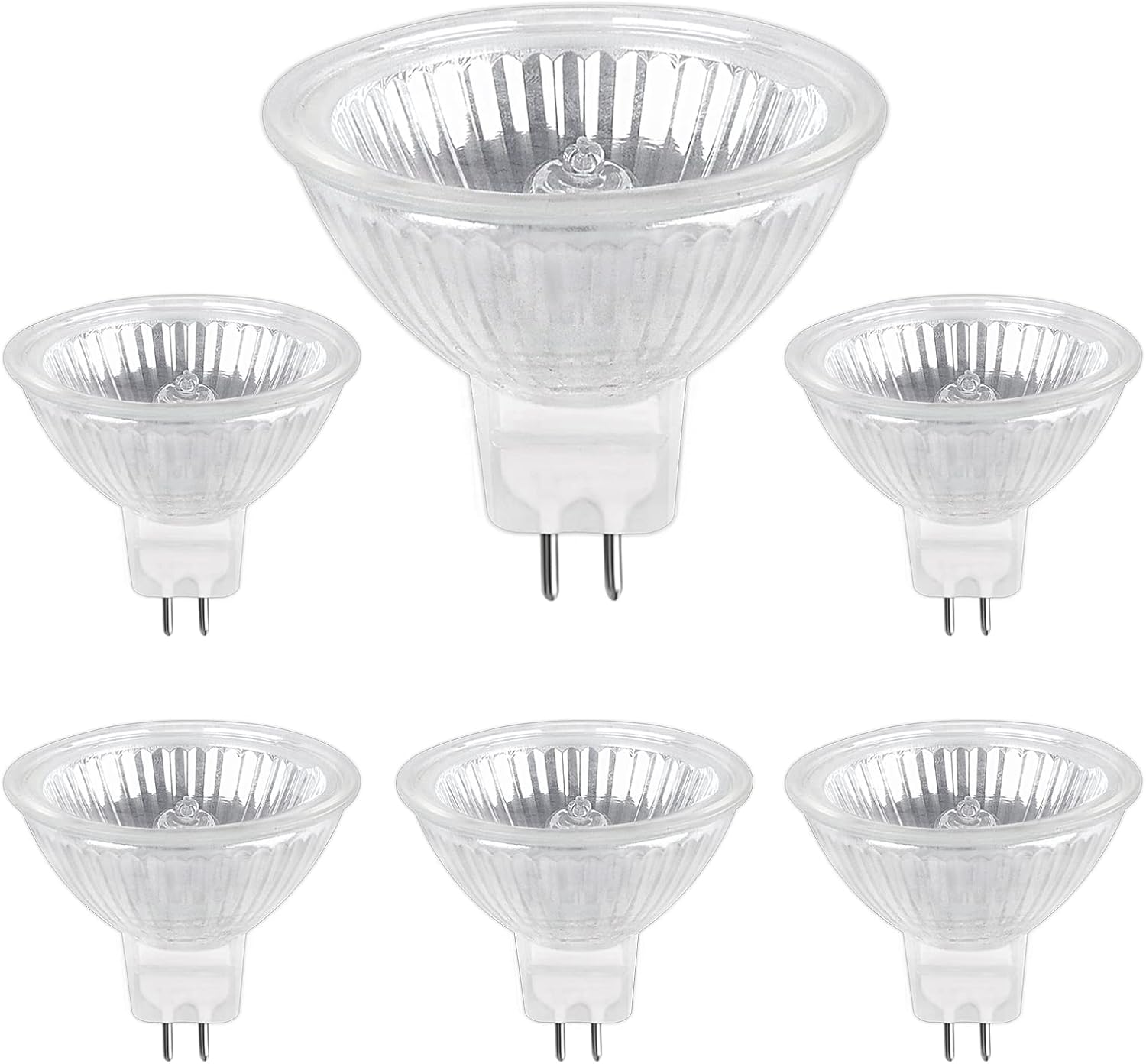 MR16 Halogen Spotlight Bulbs 12V GU5.3 50W Dimmable, 680LM Warm White 2700K, GU5...