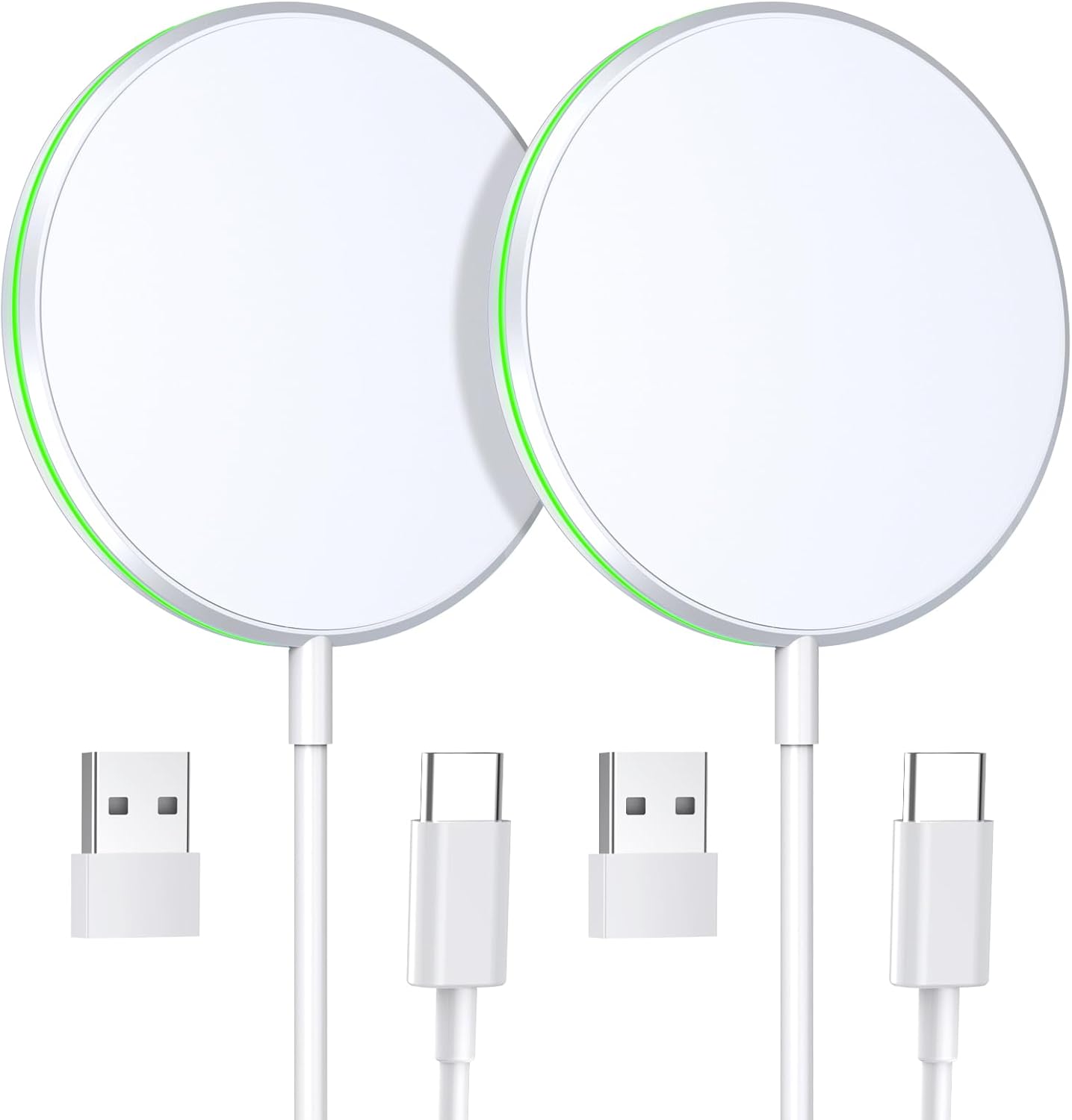 2 Pack Magnetic Wireless Charger 15W Fast Apple Mag-Safe Charger for iPhone 16/1...