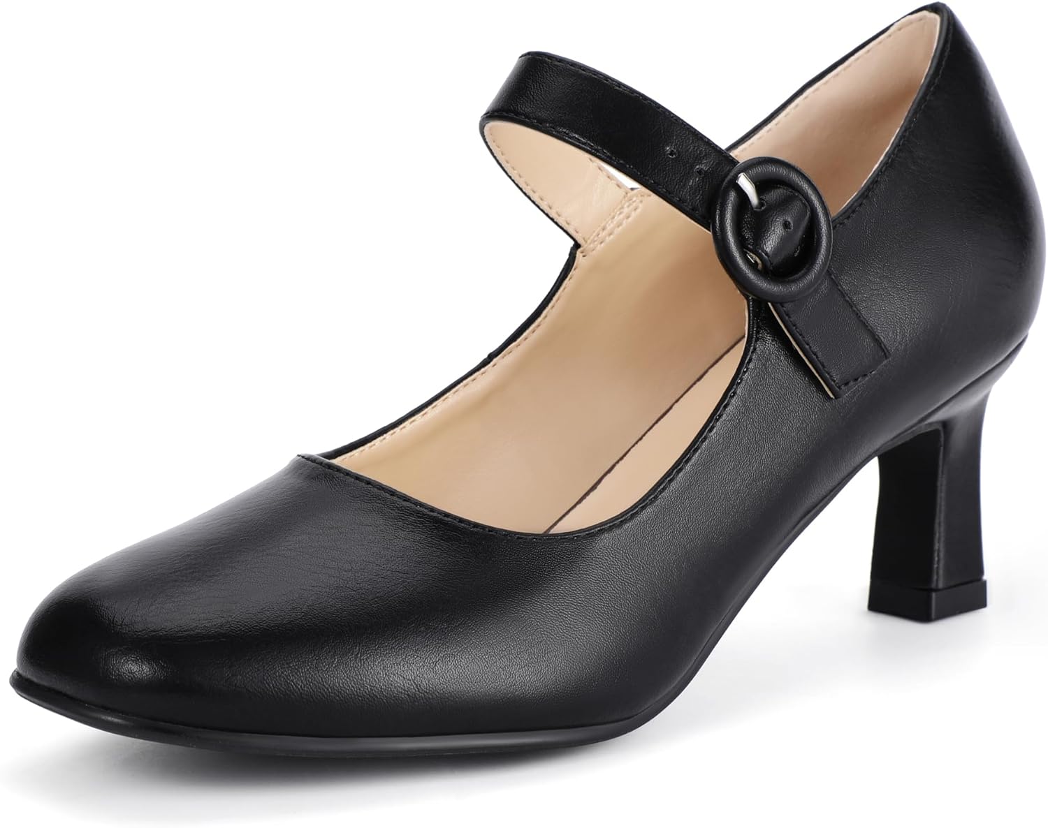 IDIFU IN3 Mary Jane Shoes Women's Closed Round Toe Low Short Small Heels Dressy...
