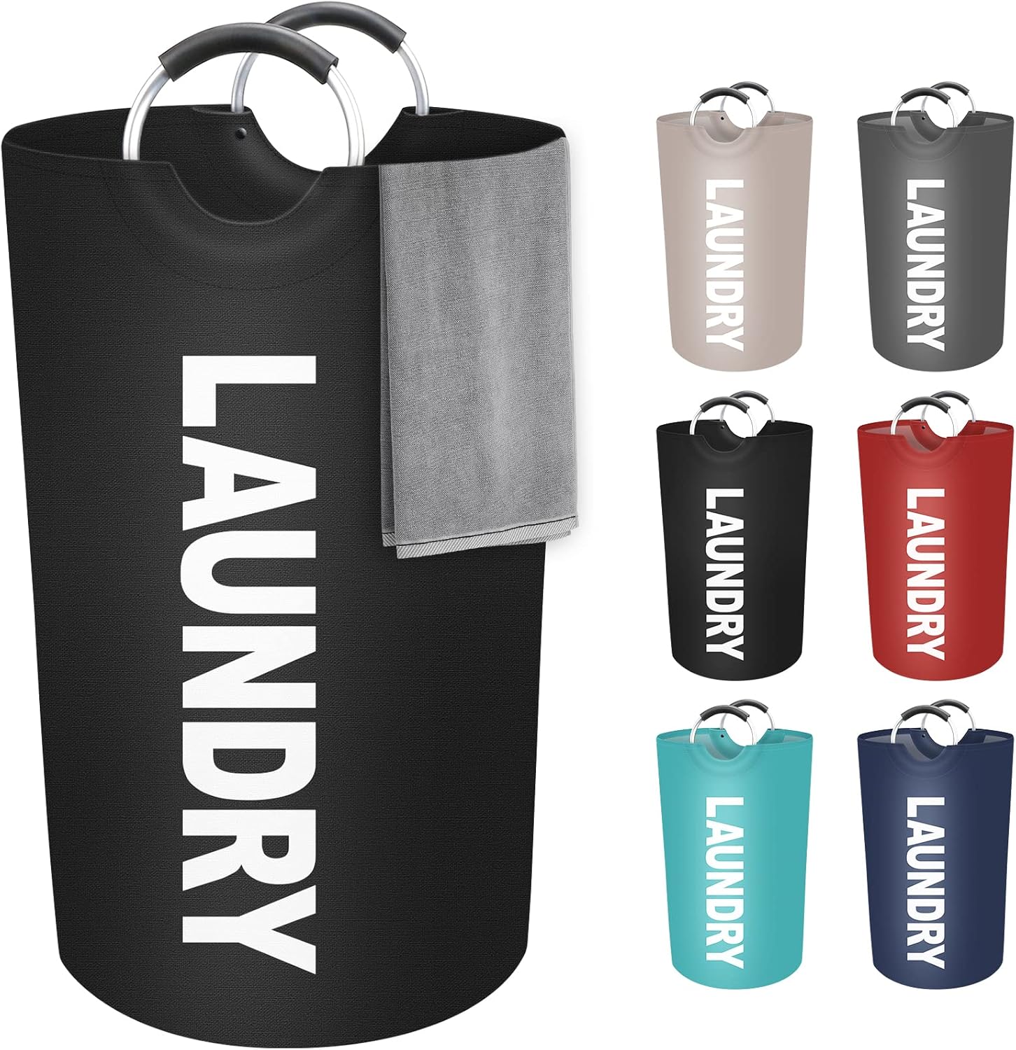 StorageRight 90L Large Laundry Basket, Laundry Hamper, Dirty Clothes Hamper for...