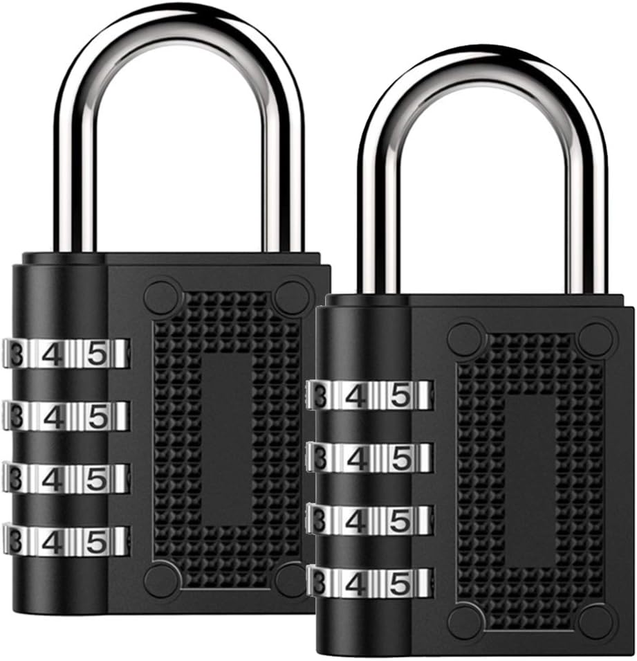 Combination Lock BeskooHome Security Padlock - [2-Pack] Weather Proof Padlock wi...