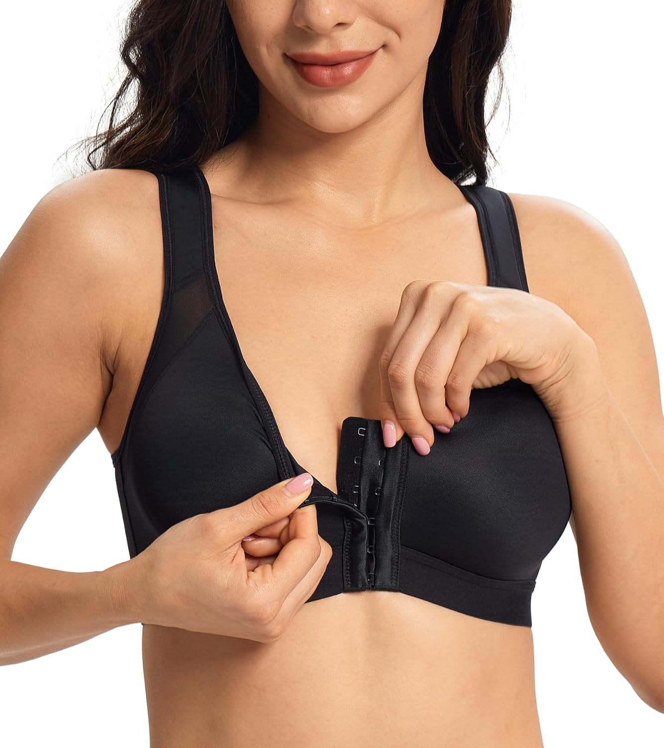 Lemorosy Posture Bra Full Coverage Front Closure Wirefree Unpadded Back Support...