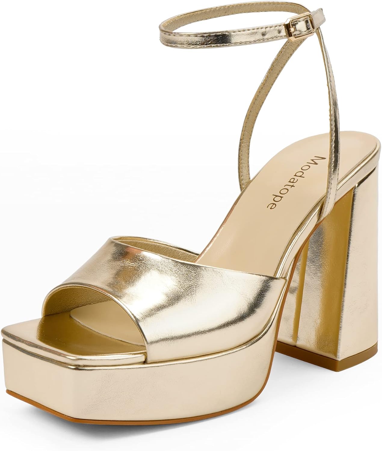Modatope Platform Heels for Women Platform Sandals Womens Chunky Heel Open Toe P...
