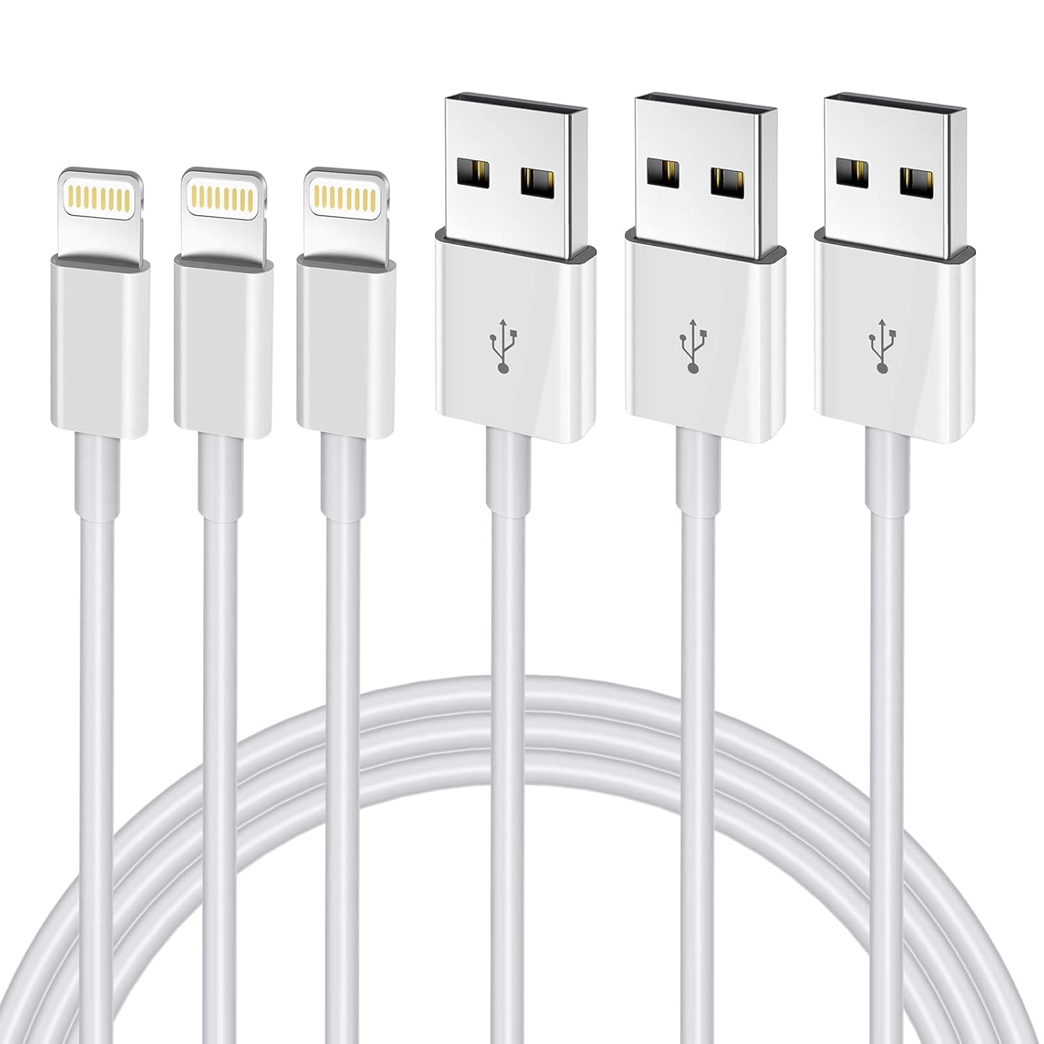 iPhone Charger 3FT, [Apple MFi Certified] Lightning Cable Original 3Pack USB Fas...