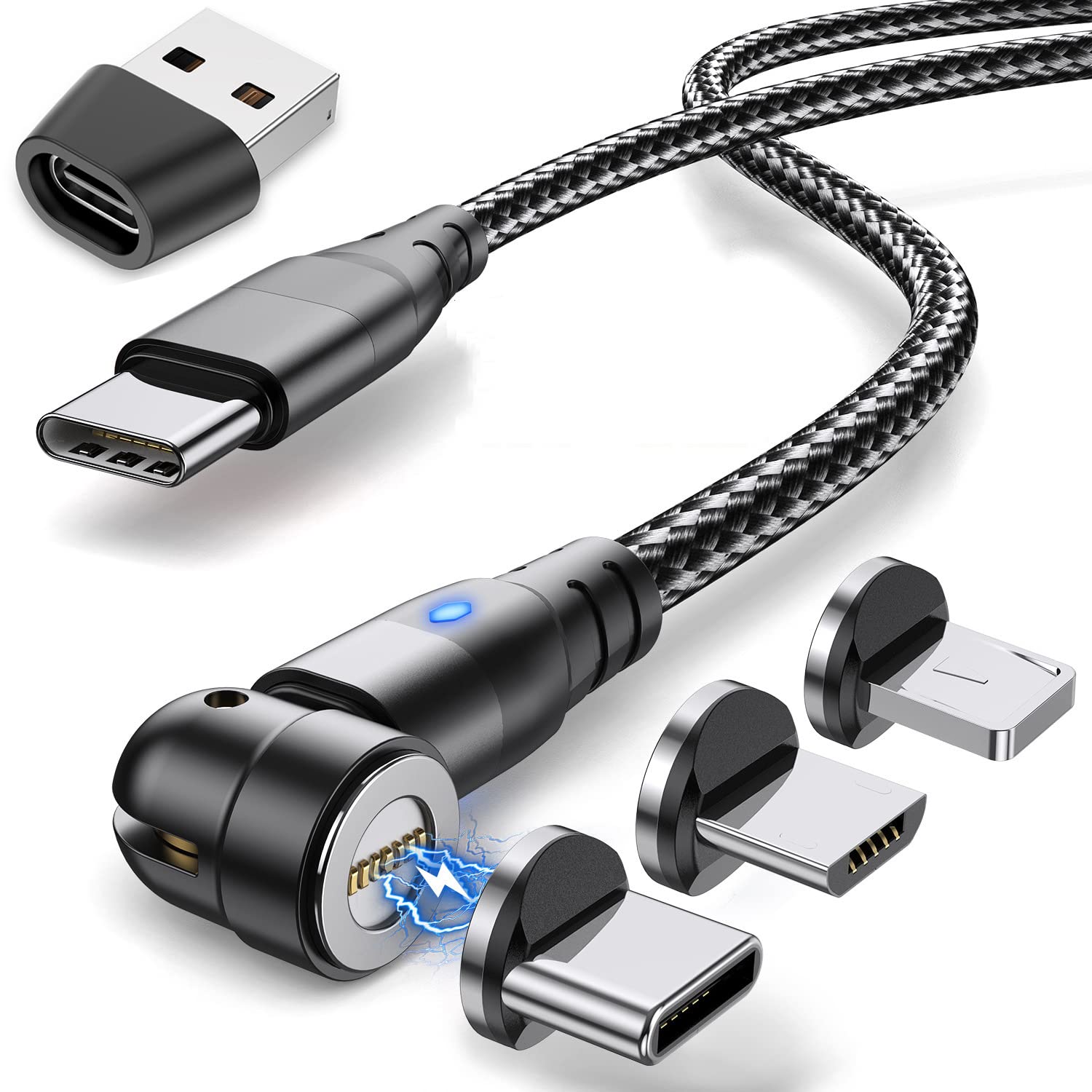 Krsende Magnetic Charging Cable 2 M, 6 in 1 Magnet...