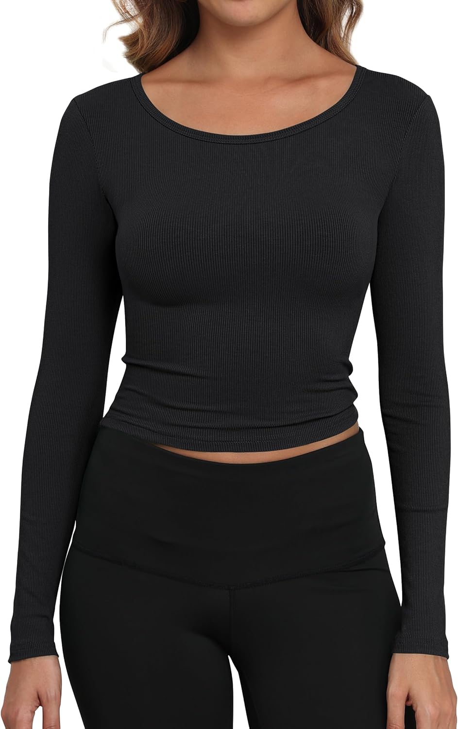 Artfish Women's Casual Basic Ribbed T-Shirts Slim Fitted Boat Neck Long Sleeve C...