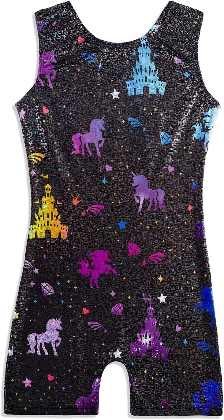 HOZIY Gymnastics Leotards with Shorts for Girls Toddlers Kids Biketard Tumbling...