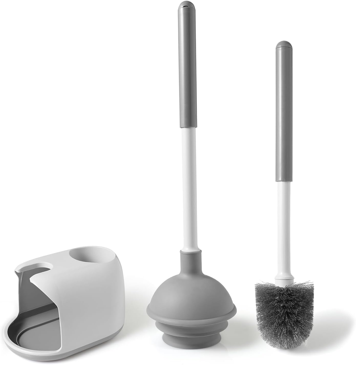 Eyliden Toilet Plunger & Brush Set, Upgrade 3-Step Suction Cup - Ultra-Tight Sea...