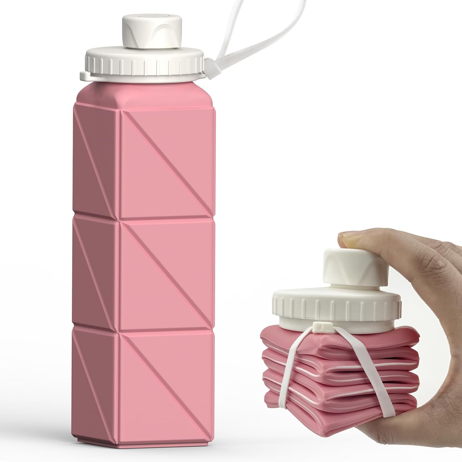 BEAUTAIL Collapsible Water Bottles, Silicone Foldable Portable Water Bottle 610m...