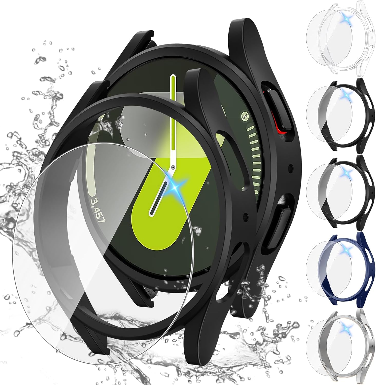 Tensea [5+5Pack for Samsung Galaxy Watch 7 Screen Protector Case 44mm Accessorie...