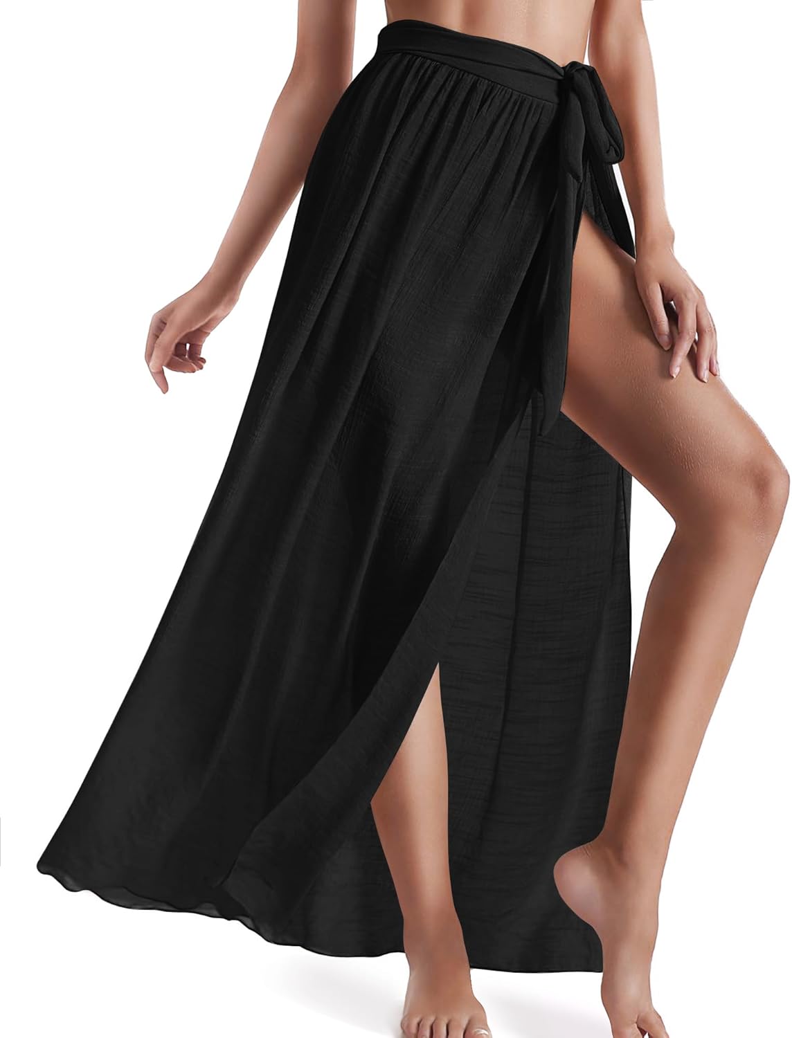 Eicolorte Beach Sarong Pareo Womens Semi-Sheer Swi...