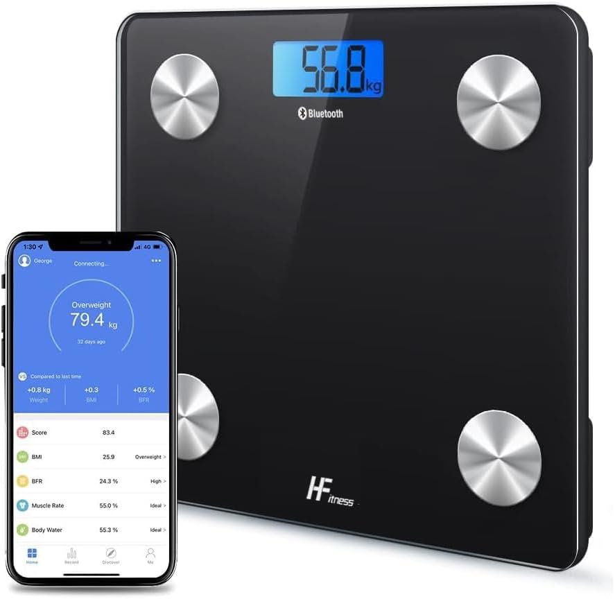 HF 19x Body Composition Indices 28x28cm Platform Smart Scale Bathroom Scales for...