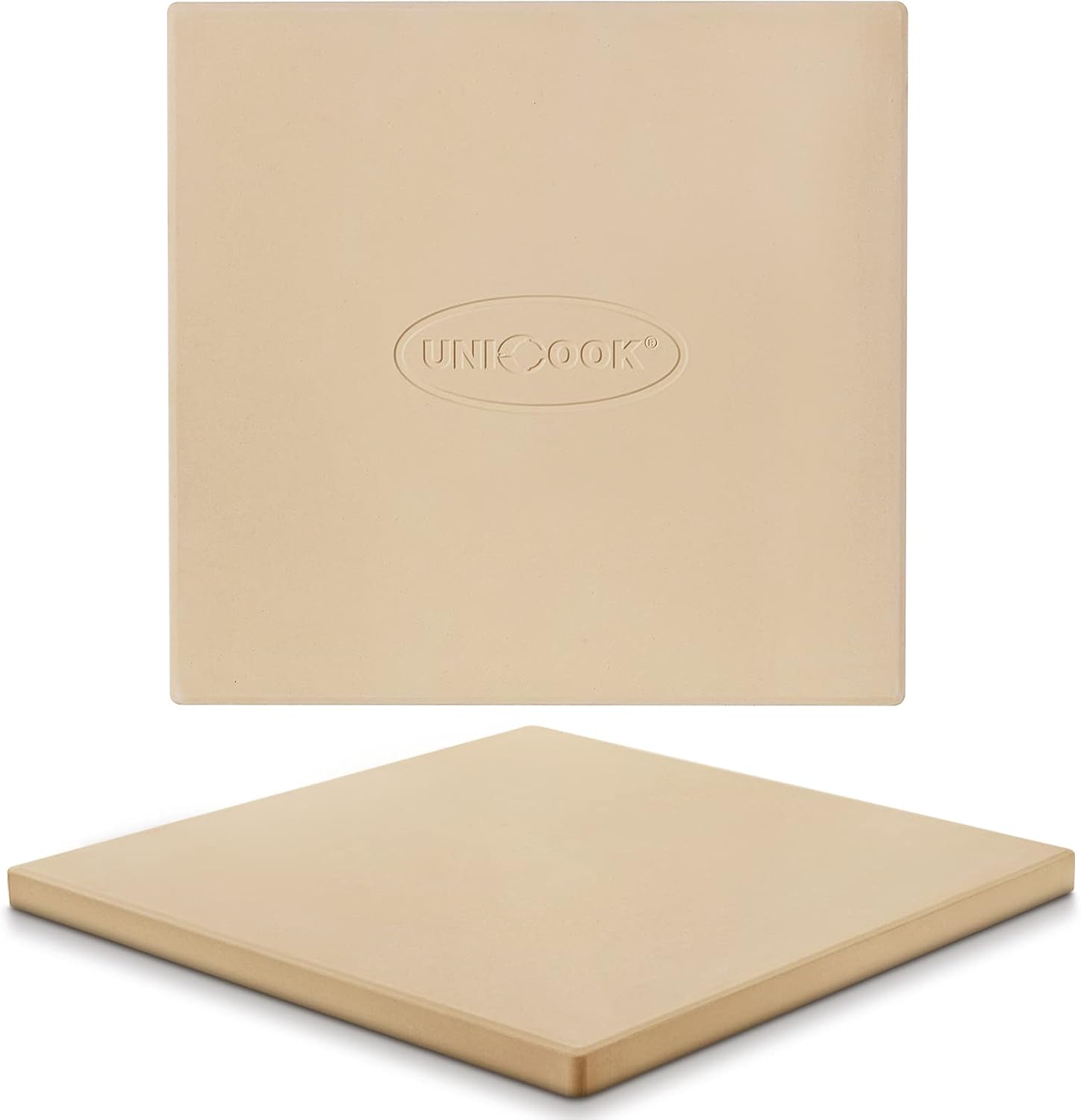 Unicook Square Pizza Stone 30.5cm, Heavy Duty Ceramic Baking Stone for Oven, BBQ...