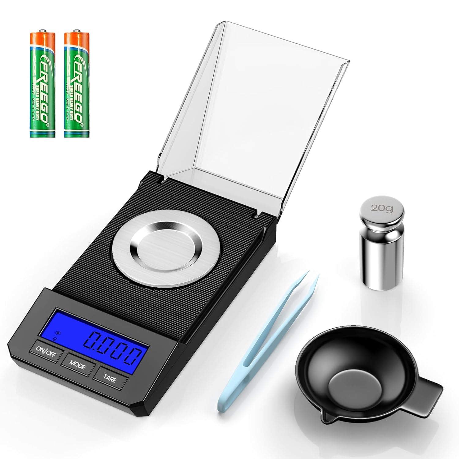 Milligram Scale 50g/0.001g High Precision Mg Scale, Portable Jewelry Scale .001...