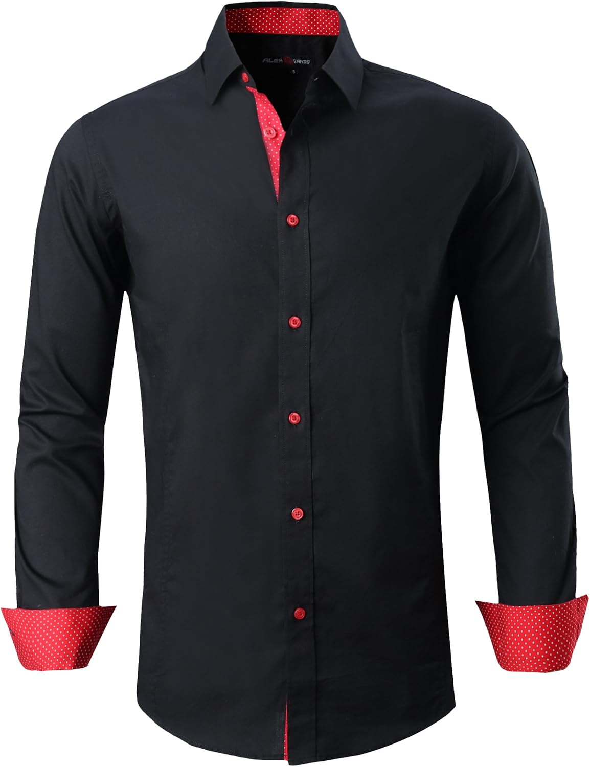 Alex Vando Mens Dress Shirts Regular Fit Long Sleeve Stretch Business Dress Shir...