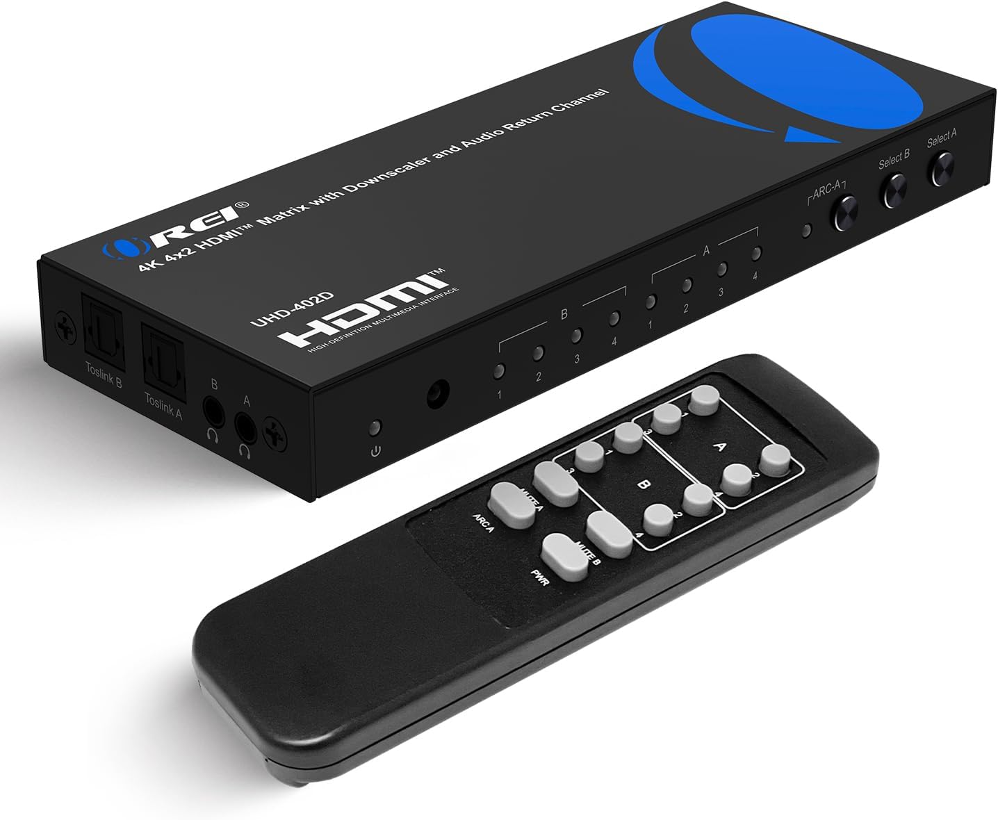 OREI 4K HDMI Matrix Switch 4 X 2, Switcher 18G UltraHD with Arc Supports Upto 4K...