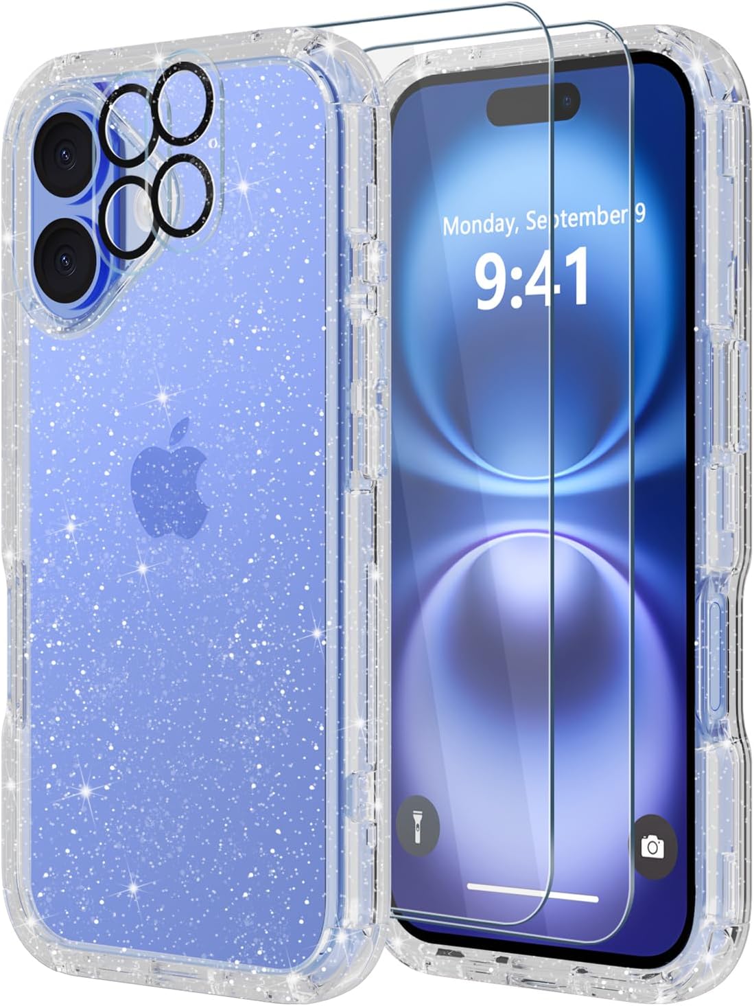 Diverbox for iPhone 16 Case [Shockproof] [Dropproof] [Tempered Glass Screen Prot...