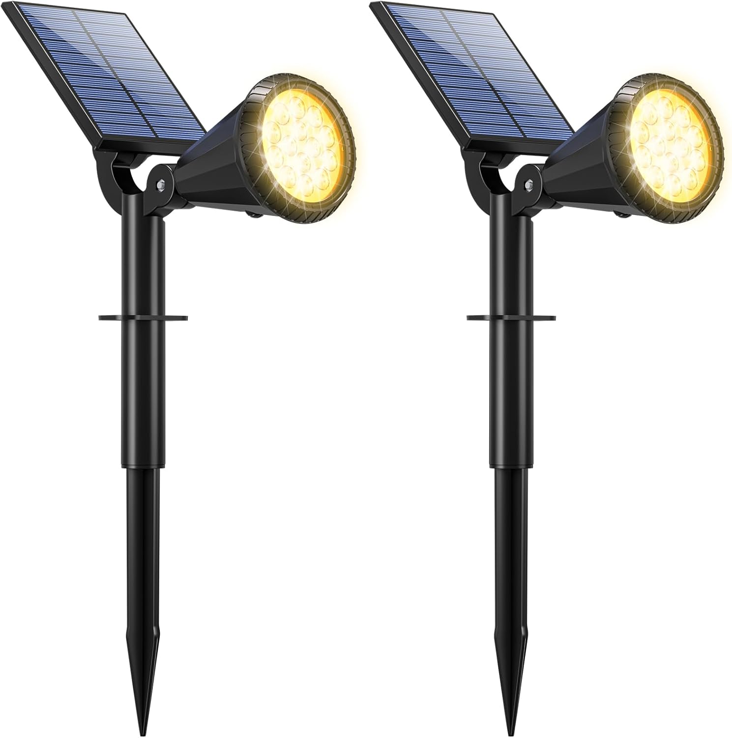 WELALO Solar Spot Lights Outdoor Waterproof for Flag, [2 Pack/4 Modes] Landscape...