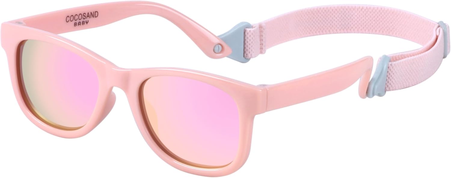 COCOSAND Baby Sunglasses with Strap Polarized Flexible Frame for Toddler Infant...