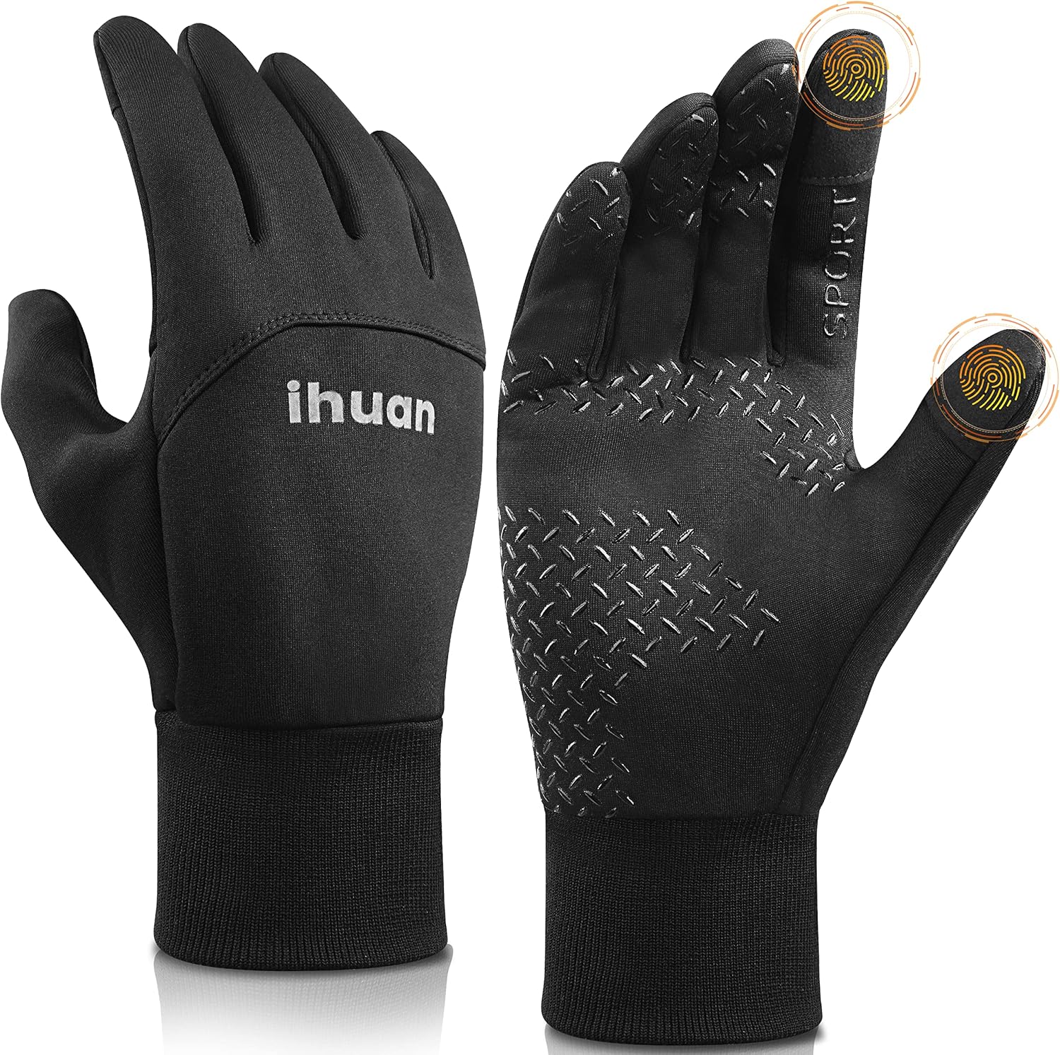 ihuan Winter Gloves for Men Women Waterproof Running Cycling for Cold Weather, T...