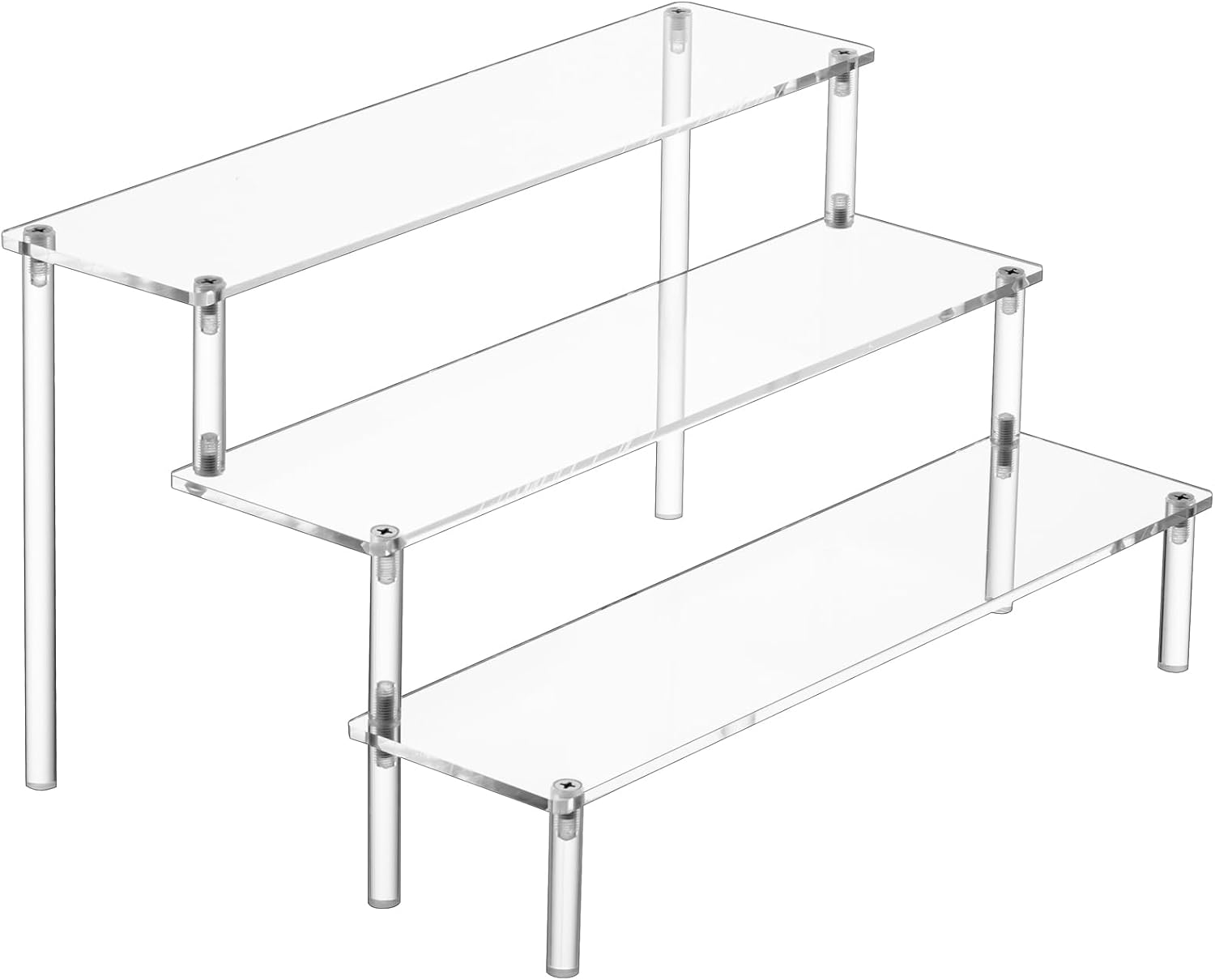 Large Acrylic Display Risers, Perfume Stand Organizer, Clear Acrylic Shelf Riser...