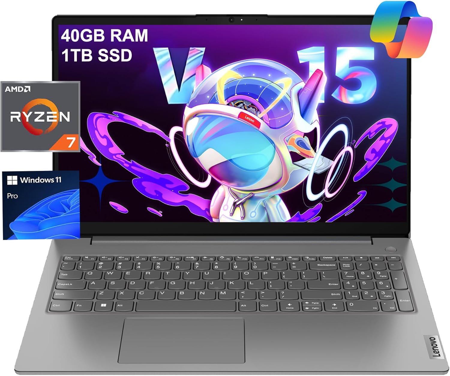 Lenovo Laptop V15 for Business, Home, Student (15.6" FHD, AMD Ryzen 7 7730U (Bea...