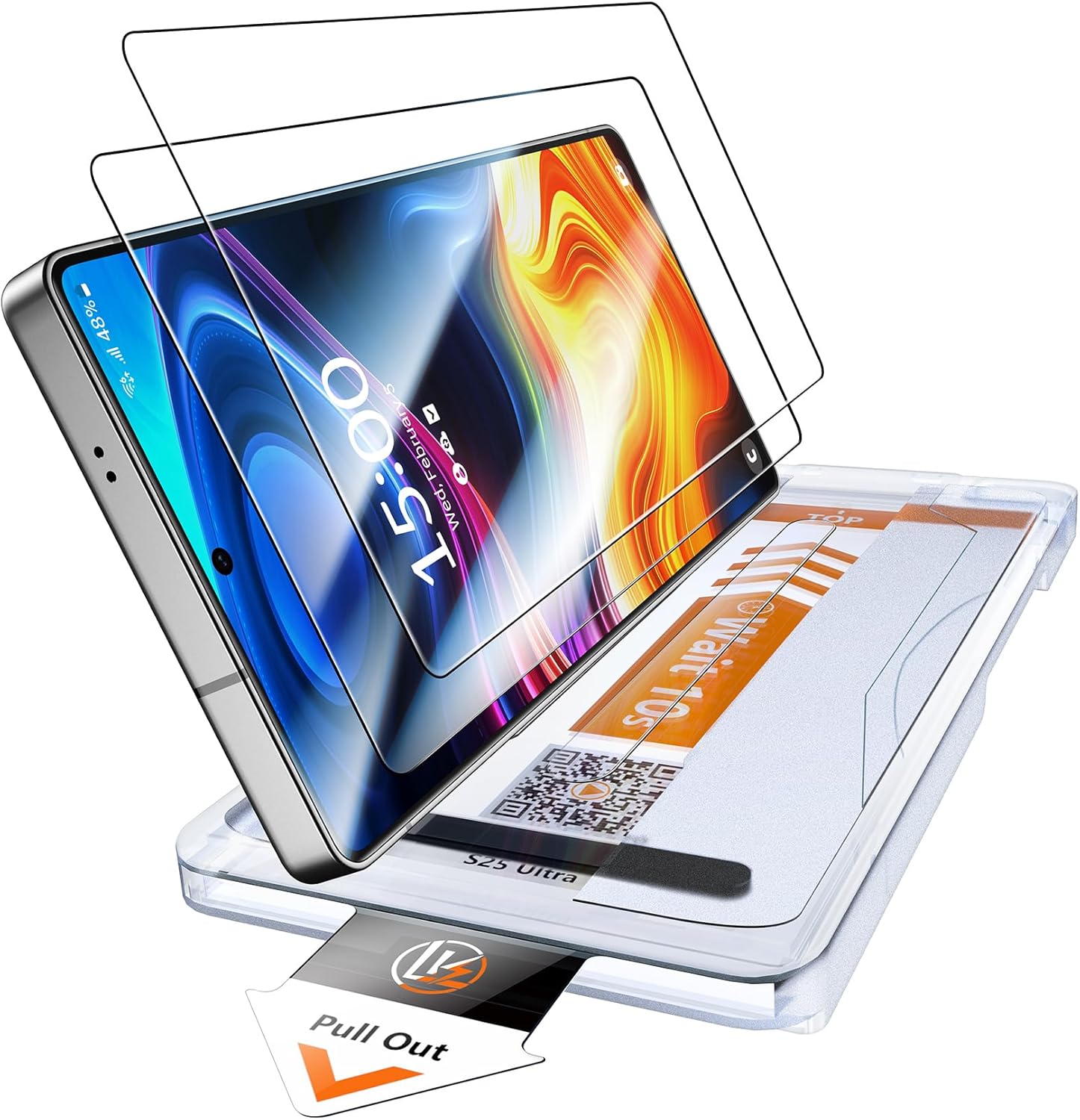 LK 2 Pack for Samsung Galaxy S25 Ultra Screen Protector [9H+ Military Grade Shat...